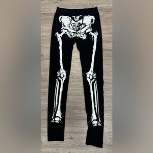 Spirit Halloween Black Skeleton Leggings Women’s LARGE